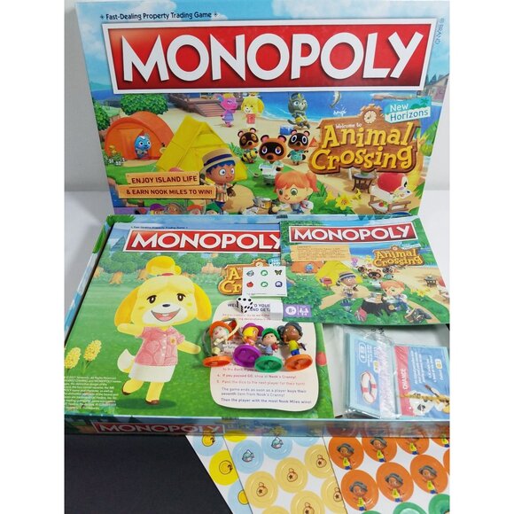 Monopoly Animal Crossing Edition Board Game Kids Video Game Collectible - Picture 1 of 16